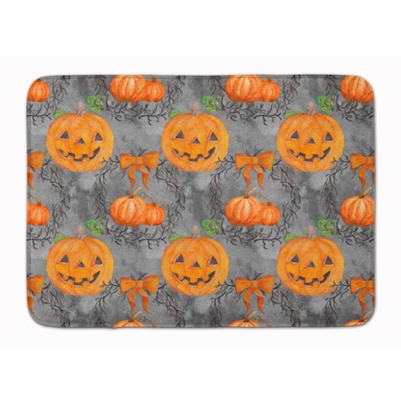Carolines Treasures Watecolor Halloween Pumpkins Machine Washable Memory Foam Mat BB7521RUG